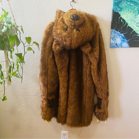 Ripple Junction Jackets & Coats Workaholics Bear Faux Fur Coat